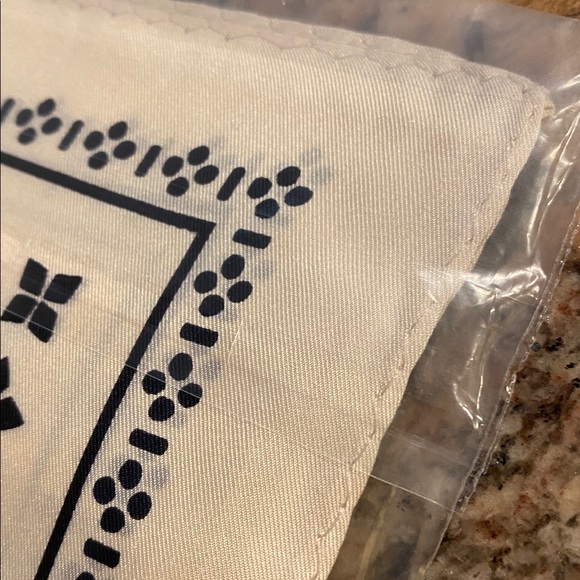 COACH Horse & Carriage Dot Print Silk Bandana in Chalk & Black #CAP44, 23" x 23" - Picture 5 of 5